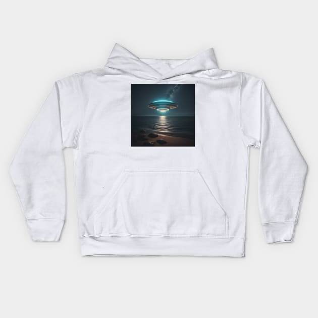 Above the sea Kids Hoodie by UFO CHRONICLES PODCAST